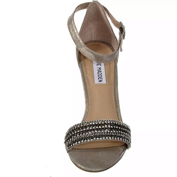 Steve Madden Laarah Embellished Ankle Strap Heels - Picture 3 of 12
